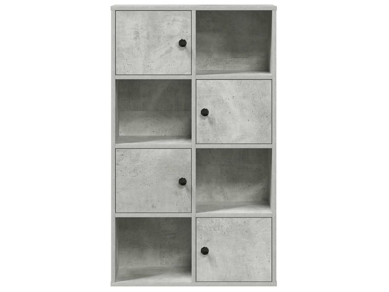  Bibliothèque, meuble de rangement salon gris béton 60x24x101,5 cm bois d'ingénierie  - Conforama D