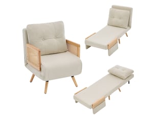Fauteuil relax manuel  <strong></strong> Simili beige