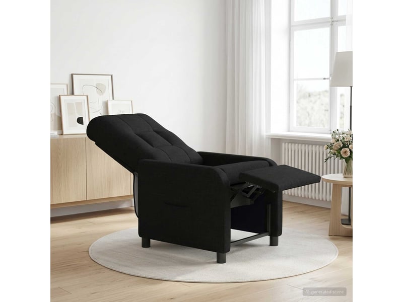  Vidaxl fauteuil inclinable noir tissu  - Conforama B