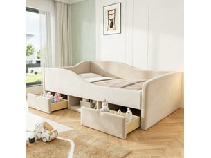 Lit combiné 90x190 cm <strong>HAVRYA</strong>  <strong></strong> coloris beige