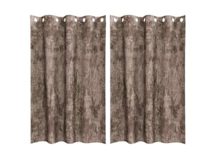 Lot de 2 rideaux en velours, rideaux de fenêtre cappuccino 175 x 140 cm velours cf44156