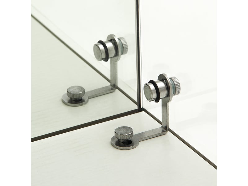  Vitrine en verre 80x36x164cm,verre led avec 4 étages et 2 portes, meuble vitrine blanche pour collection,pour chambre, salon, salle à manger  - Conforama W