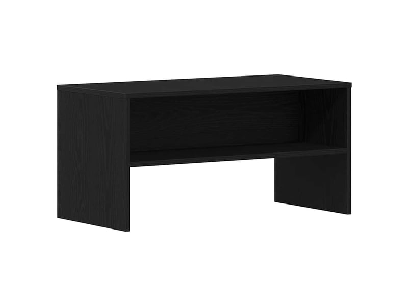  Meuble tv - banc tv - meuble de rangement chêne noir 80x40x40 cm bois d'ingénierie  - Conforama A