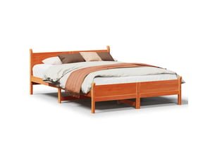 Lit 2 places 140x190 cm coloris marron