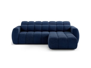 Canapé d'angle droit fixe MEUBLORAMA 3 places Polyester bleu