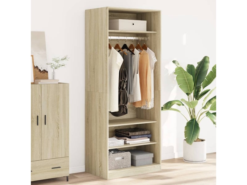  Garde-robe, armoire de rangement chêne sonoma 80x50x200 cm bois d'ingénierie shl47116  - Conforama B