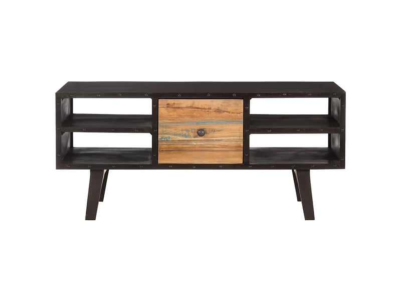  Table basse - table de salon - table à thé 100x50x45 cm bois de récupération massif  - Conforama A