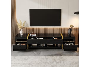Meuble tv coloris noir 180 cm GUTENT