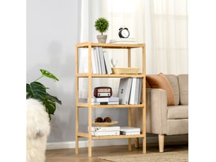 Bibliotheque coloris naturel 4 étagère(s) <strong>DESVIAE</strong> <strong></strong> - 62 cm x 112 cm