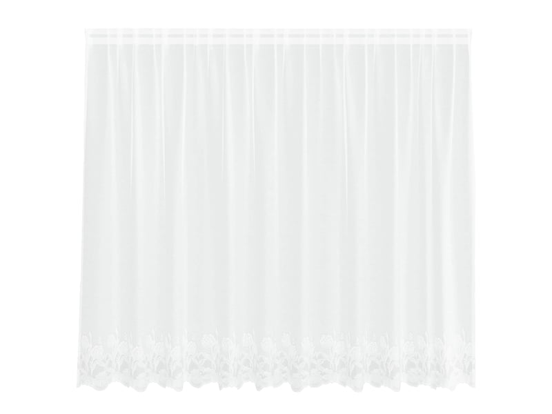  Rideau en dentelle, rideau ajouré, voilage blanc 300 x 140 cm polyester cf43794  - Conforama A