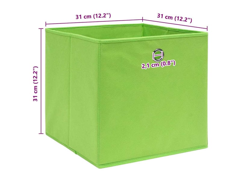  Boîtes de rangement 10 pcs vert 32x32x32 cm tissu  - Conforama E