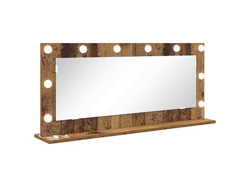  Miroir de vanité, miroir de coiffeuse bois ancien 100 x 45 x 18 cm rectangulaire cf62742  - Conforama A