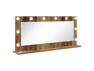 Miroir rectangulaire à fixer coloris marron <strong></strong> <strong></strong> - 100 cm x 45 cm