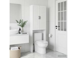 Armoire de toilette, meuble de toilette utrecht blanc brillant 66x25.5x190 cm