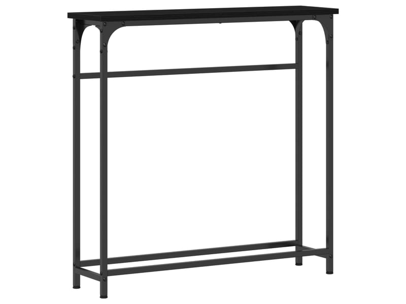  Table console - table d'appoint - table d' entrée chêne noir 75 x 19,5 x 75 cm bois d'ingénierie  - Conforama A