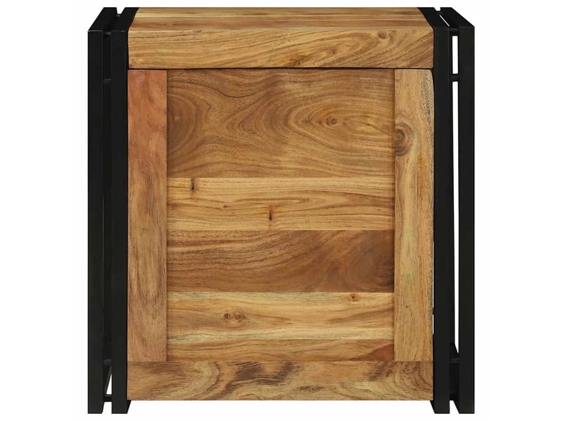  Boîte de rangement, coffre de rangement marron et noir 50x50x50 cm shl10716  - Conforama E