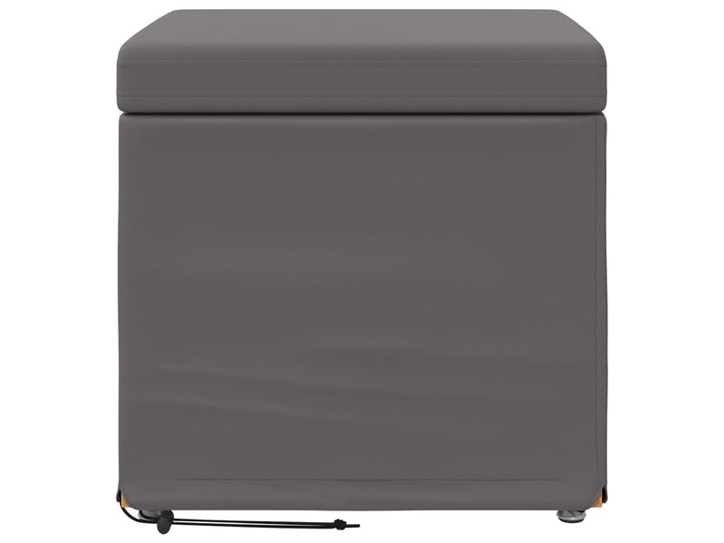  Tabouret bas, ottoman gris 41x41x40 cm  - Conforama D