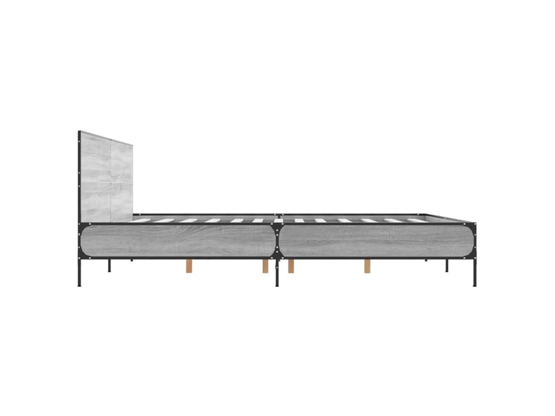  Lit double- lit adulte -  cadre de lit sans matelas sonoma gris 200x200 cm  - Conforama D