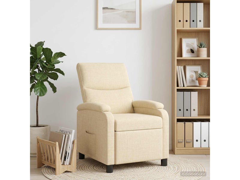  Vidaxl fauteuil inclinable crème tissu  - Conforama B