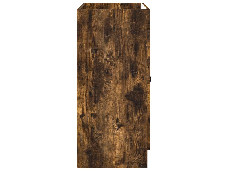  Armoire sous évier de salle de bain, meuble de rangement chêne fumé shl5515  - Conforama E