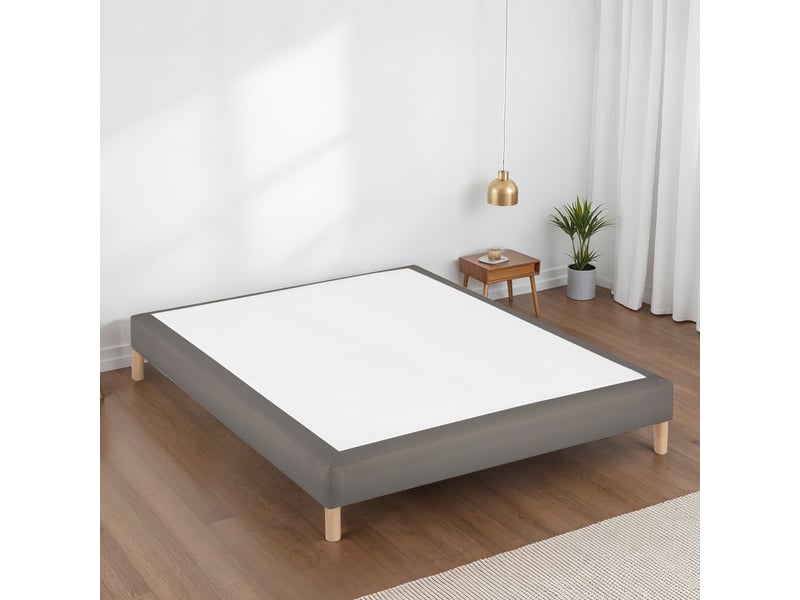  Sommier tapissier simili faro - taupe - 100x200 3SO0207181020.4108 - Conforama E