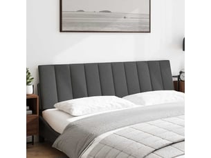 Coussin de tête de lit, coussin décoratif hanko gris foncé 180 cm tissu