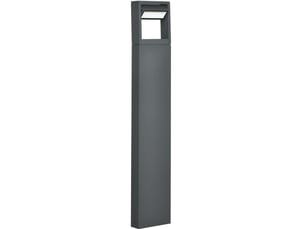 Lampe de jardin 16x5x90 cm led intégrée angle réglable métal gris