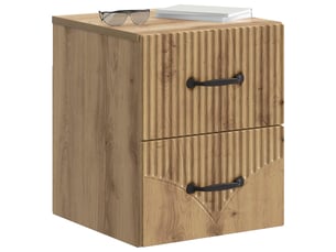 Table de chevet - cabinet de chevet - table de nuit mural chêne artisanal 34,5 x 33 x 40 cm