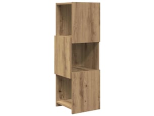 Meuble d'angle, meuble de rangement salon 30,5x30x95cm bois d'ingénierie chêne artisanal