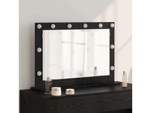 Miroir rectangulaire à fixer coloris noir <strong></strong> <strong></strong> - 80 cm x 55 cm