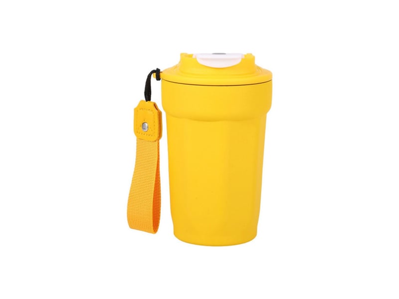  Mug thermos isotherme 450 ml double paroi inox avec couvercle étanche jaune 400289_AACLR93445_6_DROPFR - Conforama A