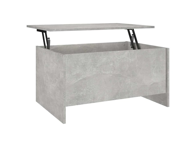  Table basse - table de salon - table à thé gris béton 80x55,5x41,5 cm bois d'ingénierie  - Conforama A