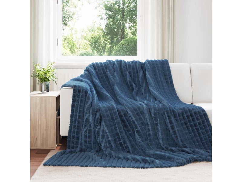  Couverture jetée de canapé 6 pcs bleu marine 270x240 cm 9.6 kg toison  - Conforama B