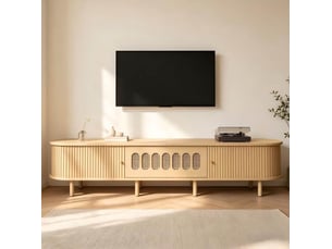 Meuble tv coloris naturel 180 cm EVRYAE