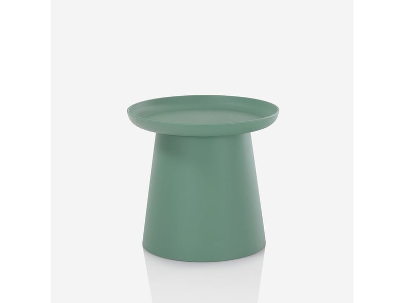  Table basse ronde en polypropylène pour salon talik - vert foncé  - Conforama A