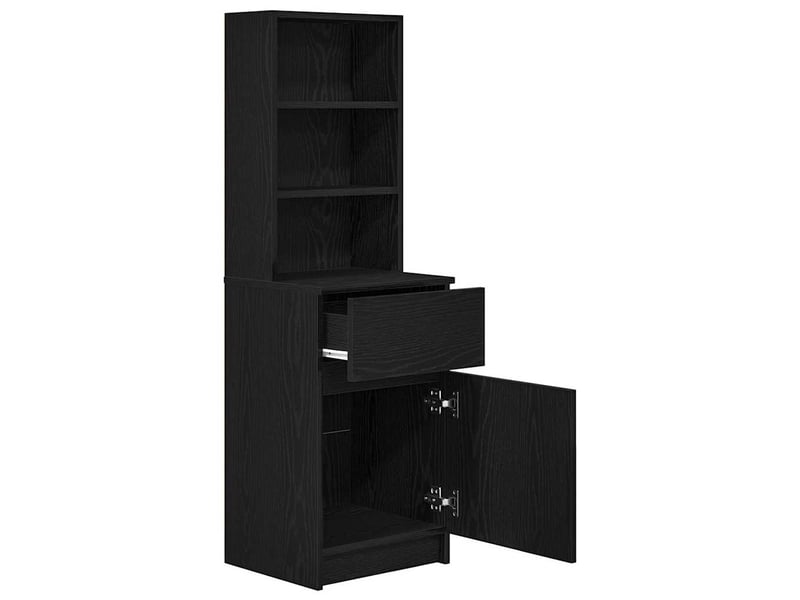  Table de chevet - cabinet de chevet - table de nuit noir 39x35x125 cm bois d’ingénierie  - Conforama D