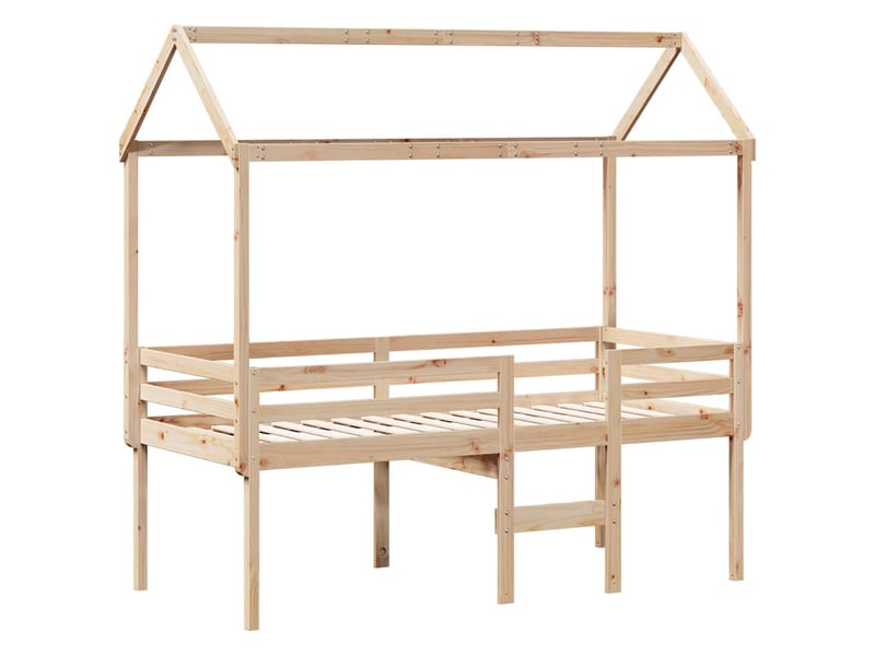  Lit simple- lit adulte -  lit haut sans matelas 90x200 cm bois de pin massif  - Conforama B