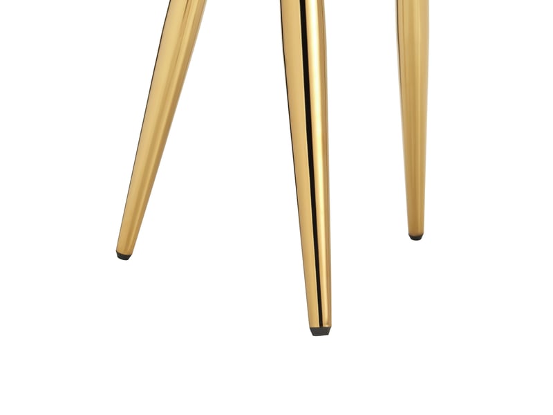  Lot de 2 chaises de salle à manger,58.5x62x78 cm,avec piètement doré,polyester,marron  - Conforama E