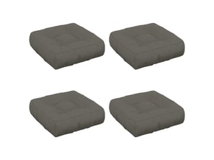 Lot de 4 coussins de siège, coussins d'assise vianen 100 % polyester gris cf60656