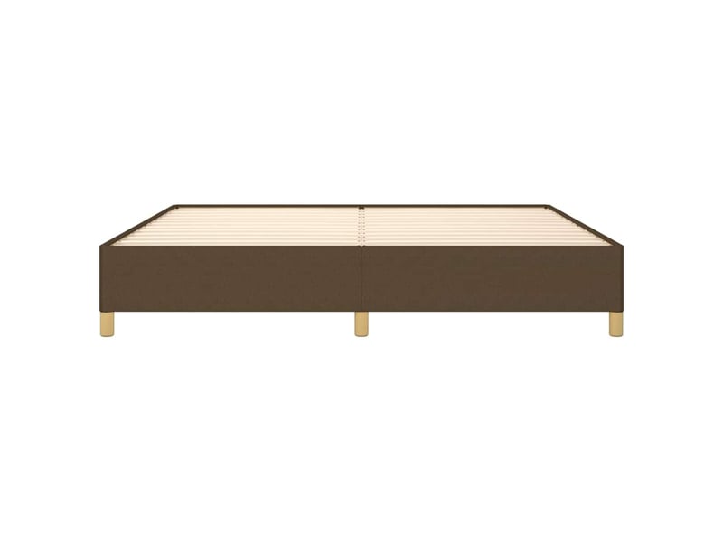  Lit double- lit adulte -  cadre de lit sans matelas marron foncé 200x200 cm tissu  - Conforama D