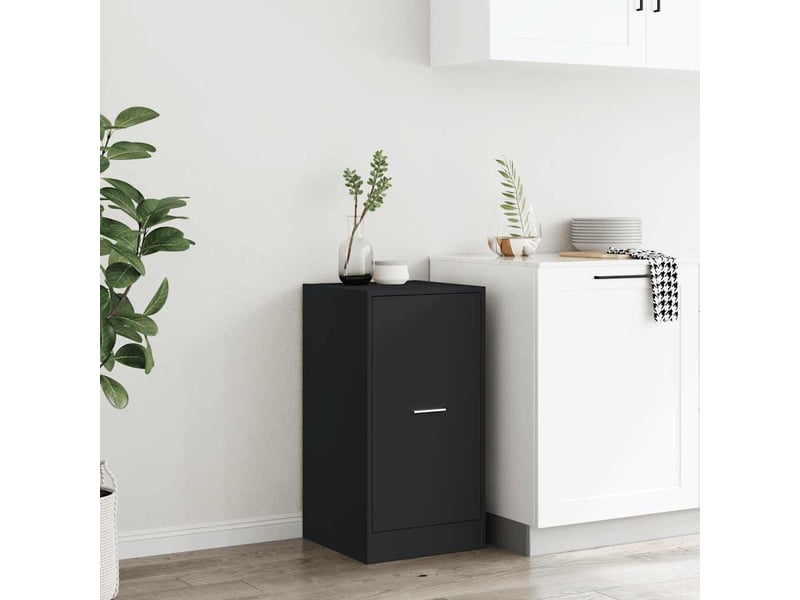  Meuble de rangement, armoire d'apothicaire noir 40x41x77,5 cm bois d'ingénierie  - Conforama C