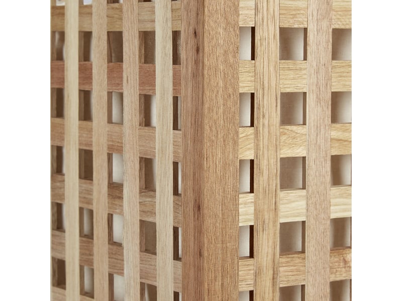  Panier à linge design moderne salle de bain 50 x 40 x 30 cm en bois de noyer 13_0003284  - Conforama E