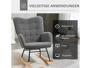 Fauteuil fixe  <strong></strong> Coton / Polyester gris