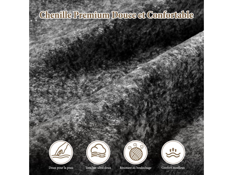  Canapé compressé modulable 3 places en chenille premium,aucun montage,mousse 32d haute résilience,canapé salon moderne gris,280x97x66cm 280x97x66CM - Conforama D
