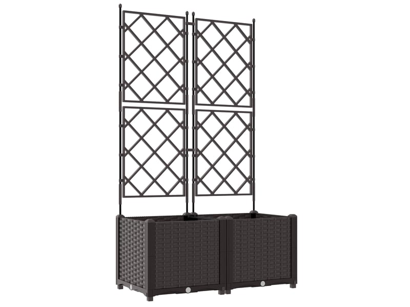 Jardinière - cache-pot de jardin 2 pcs marron 80 x 40 x 143 cm pp - Conforama A