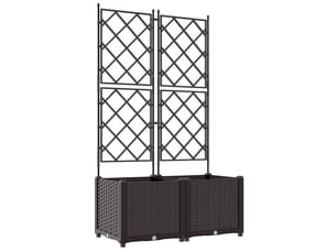 Jardinière - cache-pot de jardin 2 pcs marron 80 x 40 x 143 cm pp