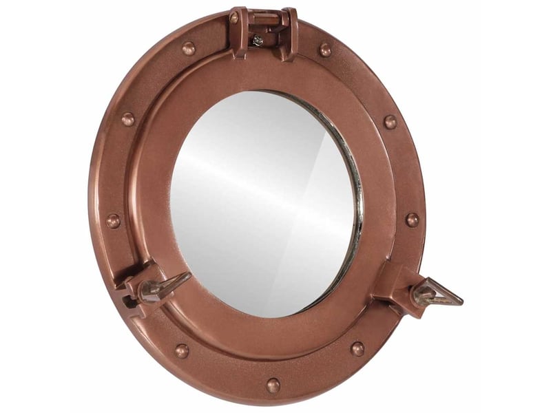  Miroir en forme de hublot mural ø30 cm aluminium et verre cf62791  - Conforama B