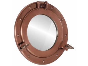 Miroir  à fixer coloris marron <strong></strong>  <strong></strong> - 30 cm x 30 cm