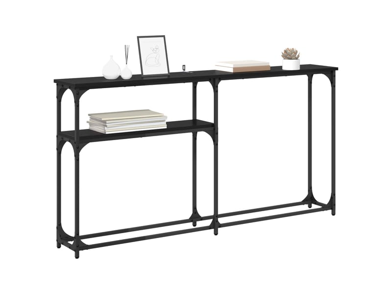  Table de chevet - tableconsole chêne noir 146 x 22.5 x 75 cm bois d'ingénierie  - Conforama B