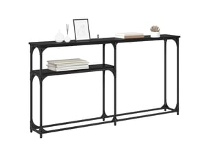 Table de chevet - tableconsole chêne noir 146 x 22.5 x 75 cm bois d'ingénierie